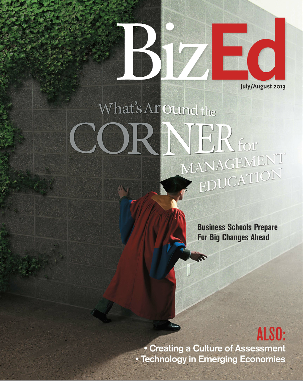 Cover of "BizEd" magazine.