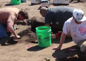 archaeology field school students