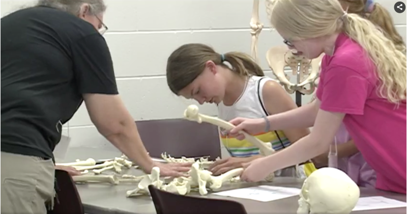 Connie Arzigian, Archaeology/Anthropology, teaches a workshop on “Making Bones Speak” during the Girls in Science camp. Photo by Greg White, News8000.
Read more →