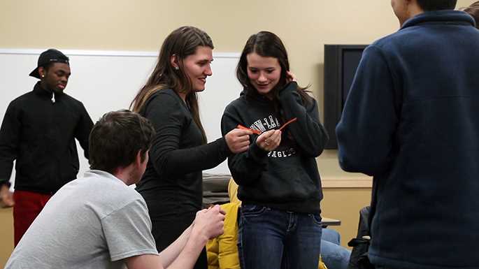 UWL junior Bri Mark leads students in activities as part of the Supplemental Instruction program.
Read more →
