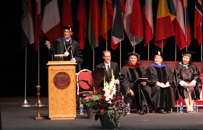 UW-L Chancellor Joe Gow at commencement