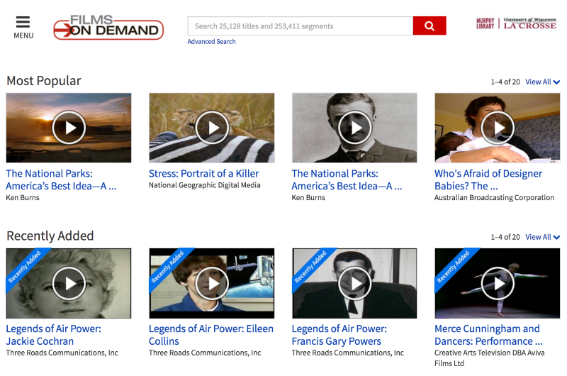 An array of streaming audio and video is available through the Murphy Library homepage.
Read more →
