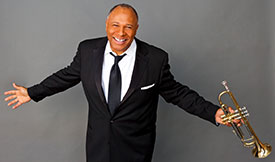 Picture of Byron Stripling with trumpet.