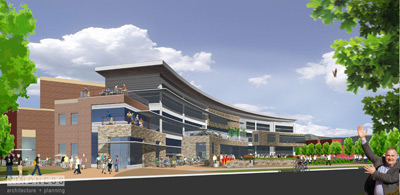StudentUnionW Drawing of proposed new student union.