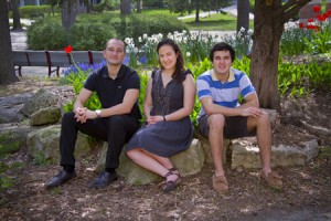 from left, Loic, Gaelle and Yann Talhouarne