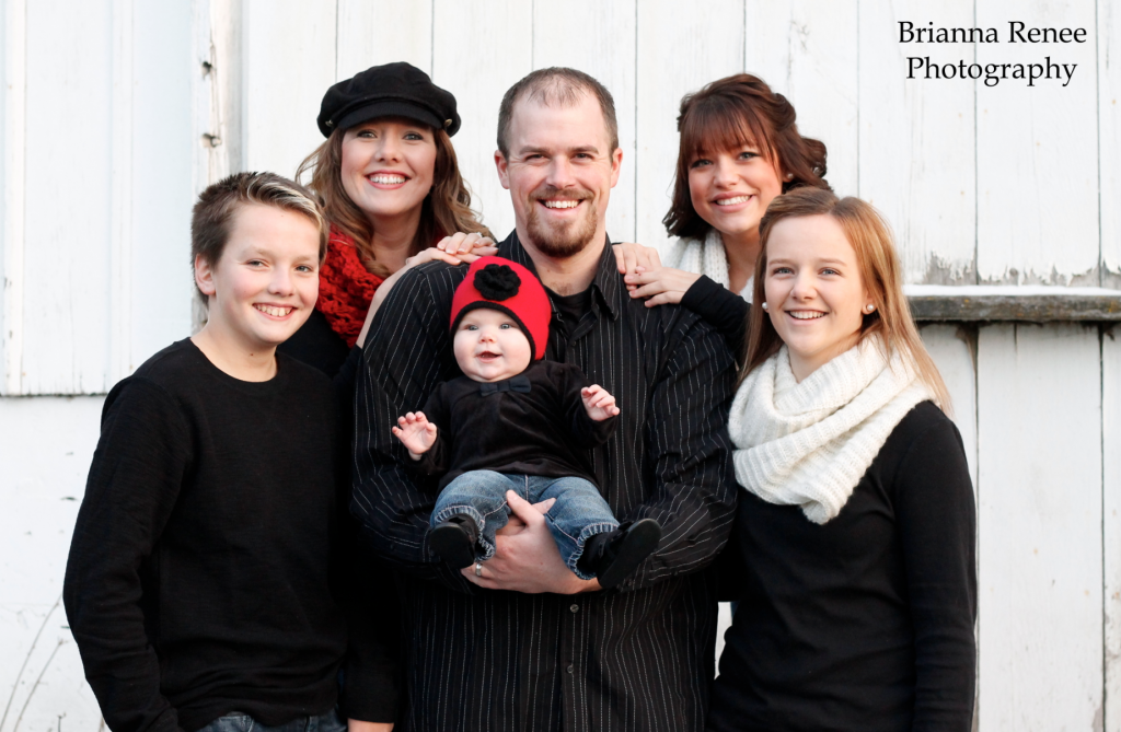 Tanya Van Risseghem family picture including Tanya, her four children and husband. 