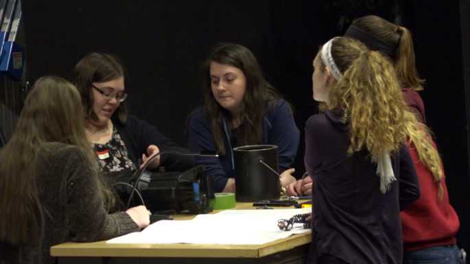 UWL Junior Sarah Herkert explains the light to her fellow students. Herkert travelled to Orlando to pick up some tricks from an alumnus at Disney World.
Read more →
