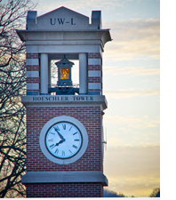 Clock tower at sunrise. 