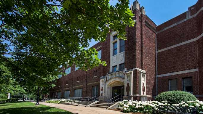 Wittich Hall was built in 1916. Construction was stopped during the first World War and the building opened in 1920. An addition, called the “women’s gym,” was added in 1931. In 1985, Wittich Hall was added to the National Register of Historic Places. 
Read more →
