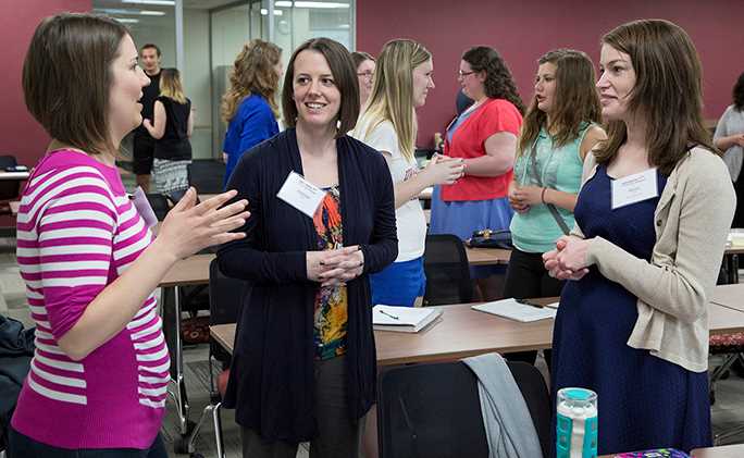 Women Moving Ahead 2015 conference attendees participate in an effective communication workshop. Photo by Larry Sleznikow.
Read more →
