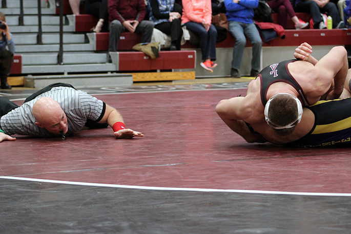 UWL Senior Richard Carlson pins his UW-SP opponent at a dual on Feb. 3, 2017. Carlson is one of two Eagles in the national championship tournament.
Read more →