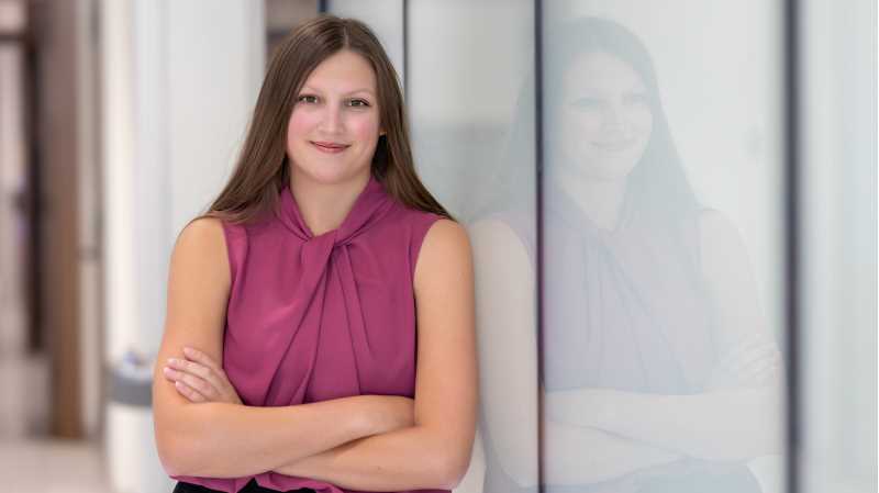 Jaidyn Strang, a double-major in accountancy and finance and the recipient of this year's Hoeschler Award, is set to graduate at UWL's spring commencement Saturday, May 16.  