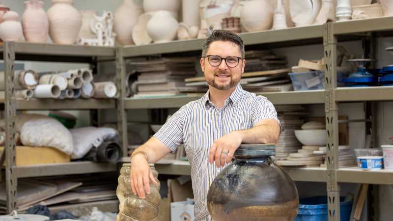 Jared Pfeiffer, associate professor of art, is one of six faculty to receive a 2026 Eagle Teaching Excellence Award.