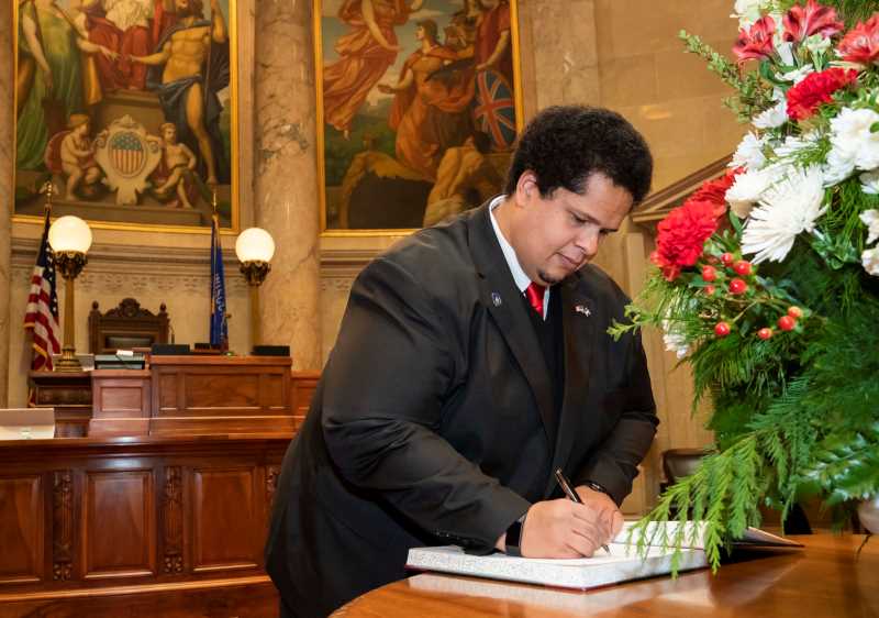 Julian Bradley, '14, earned a resounding victory in the District 28 Wisconsin State Senate race in November, making him the first Black Republican to win a seat in the legislature's upper chamber. Bradley credits his late mother, a staunch Democrat, for igniting his passion for politics.