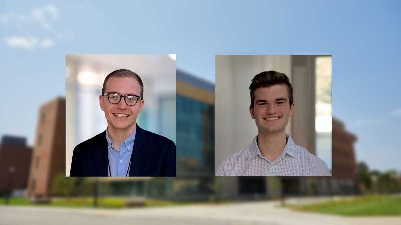 Nico Lang and Cullen Schull, both May 2021 graduates, found success adapting their biochemistry research amid COVID-19.