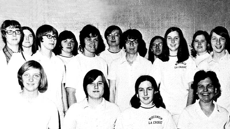 This photo from 1971 shows the early days of women getting in the game on college campuses nationwide. 