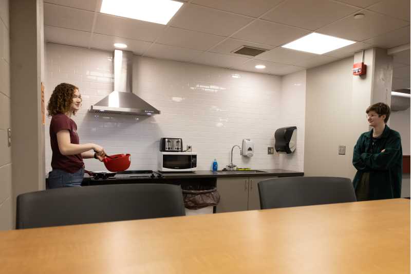 New kitchen: The kitchen area is one of the new improvements from the latest renovation.