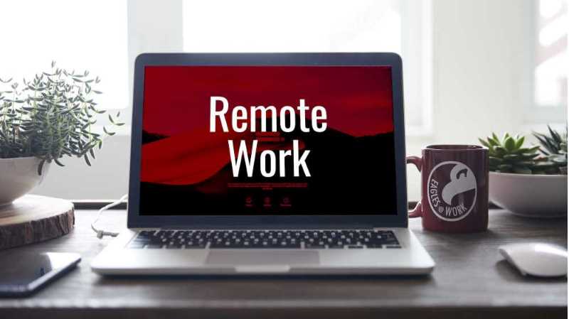 Laptop with the words 