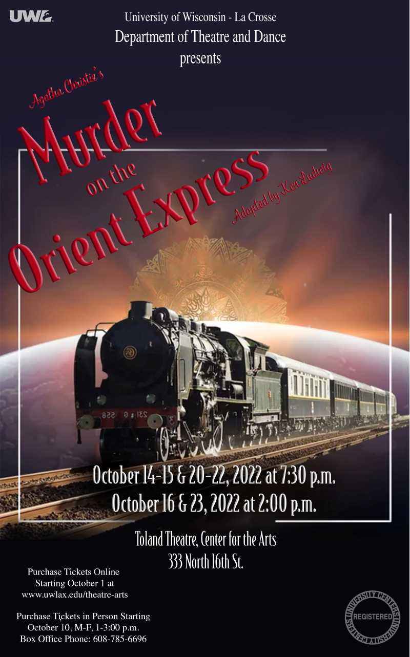 The UWL Department of Theatre and Dance will present Agatha Christie’s murder mystery thriller, 