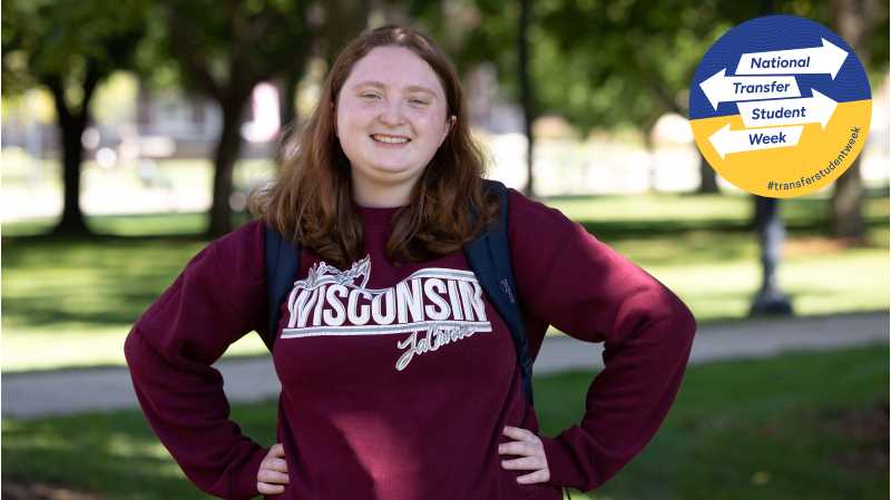 Grace Johns, a junior communication studies major, shares her experience as a transfer student at UWL.