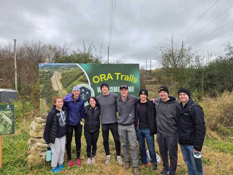 UWL Army ROTC cadets volunteered with Outdoor Recreation Alliance staff in early November to improve trail safety and sustainability on ORA trails used regularly for training and community recreation.