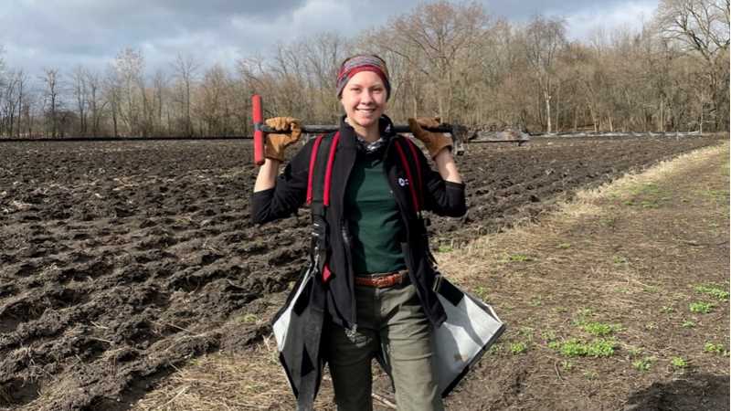Taylor Prill, '20, is restoring a retired, three-acre hayfield near her hometown of Clintonville, Wisconsin, into native prairie. “I am very passionate about the restoration of native environments and am thrilled to be involved in a project like this,” she says.