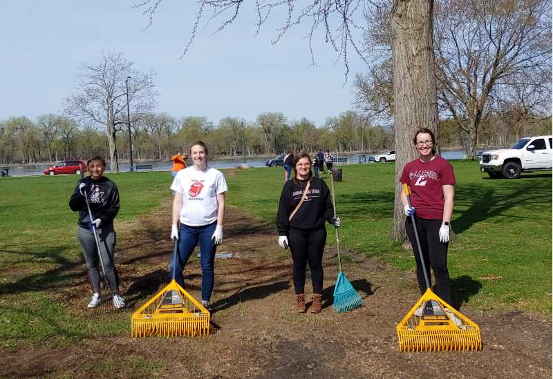 Students in UWL's Golden Key chapter have helped the community in a multitude of ways over the past year, including cleaning up Riverside Park for Rotary Lights. For its work, the chapter received a 2021 Key Chapter Award.