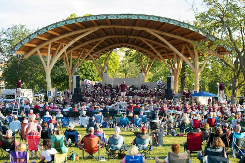 The bandshell in La Crosse’s Riverside Park is among structures designed by Roald Gundersen’s architectural company, WholeTrees. Gundersen will speak on “The Art of Climate Restoration” during a University Art Gallery Talk at 5 p.m. Wednesday, Feb. 15, in the Annett Recital Hall, UWL Lowe Center for the Arts. 