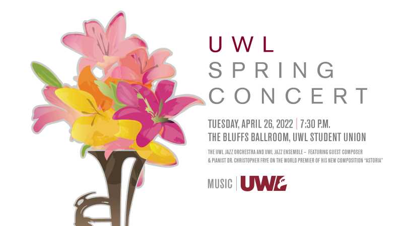 The UW-La Crosse jazz program will perform in a big band spring concert Tuesday, April 26, featuring special guest Chris Frye.