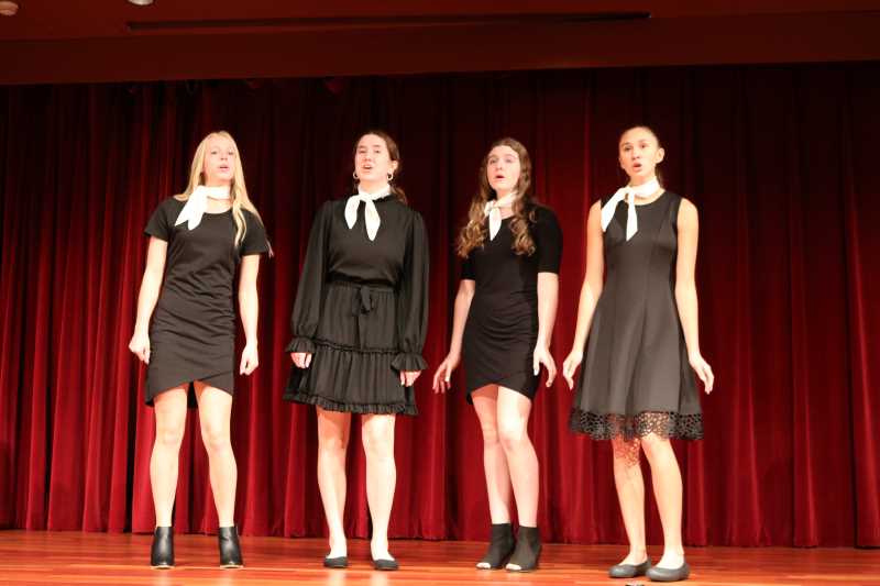 The Harmonistics perform a barbershop quartet that earned them an Exemplary Performance Recognition during a past WSMA State Solo & Ensemble Festival.