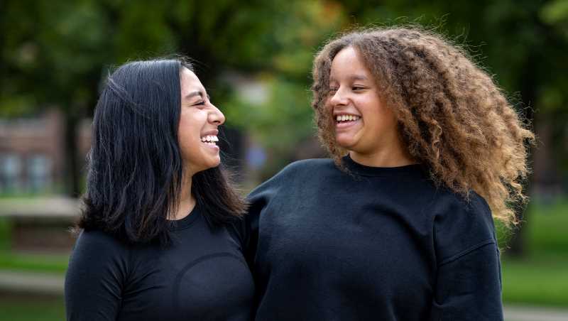 Kendra Crotteau (left) and Breielle Thompson are among the inaugural recipients of UWL's Eagle Diversity Scholarship, which supports first-year multicultural students in good academic standing.