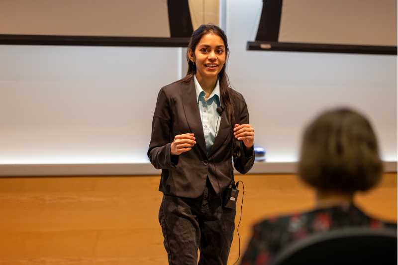 Kaaviyashri Saraboji is a first-year graduate student from India studying software engineering. She won UWL's Annual 3 Minute Grad Project competition in March for her presentation on AI-Driven System to Prevent Animal-Vehicle Collisions.