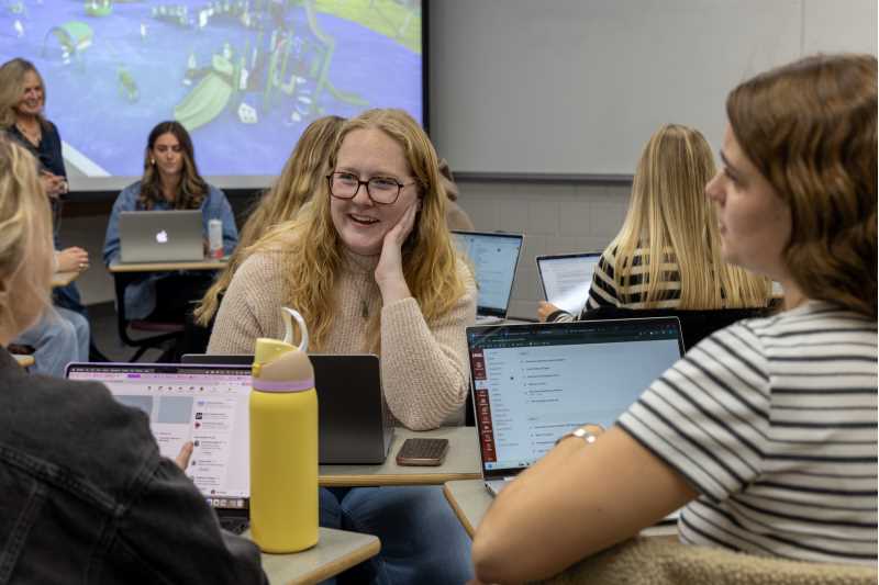 Students in Zamparutti’s grant-writing course collaborate on real community projects, turning classroom learning into meaningful local impact.