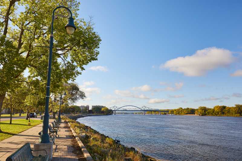 Downtown La Crosse, view of the Mississippi River