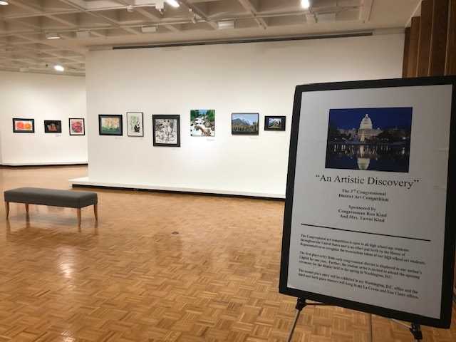 An image of the art installed in the gallery