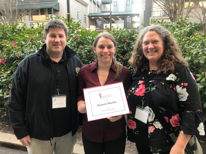 Hannah Mueller (middle) presented with the Future Scholar award