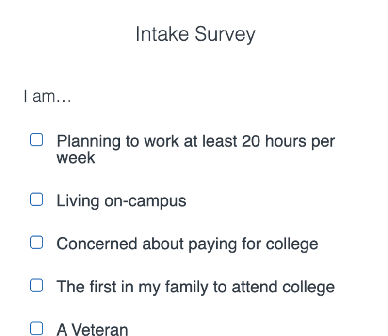 Navigate Intake Survey