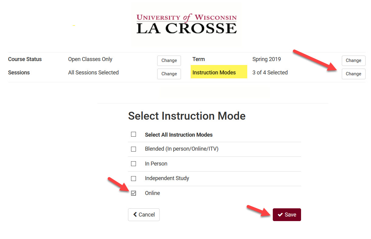 Instruction Mode - Schedule Planner