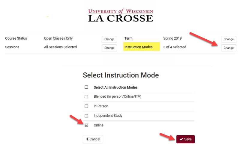 Instruction Mode - Schedule Planner