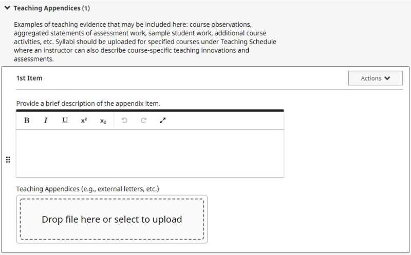 Teaching appendices