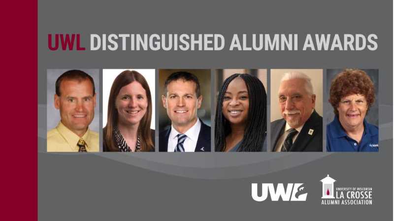 Six recipients of the distinguished alumni awards 
