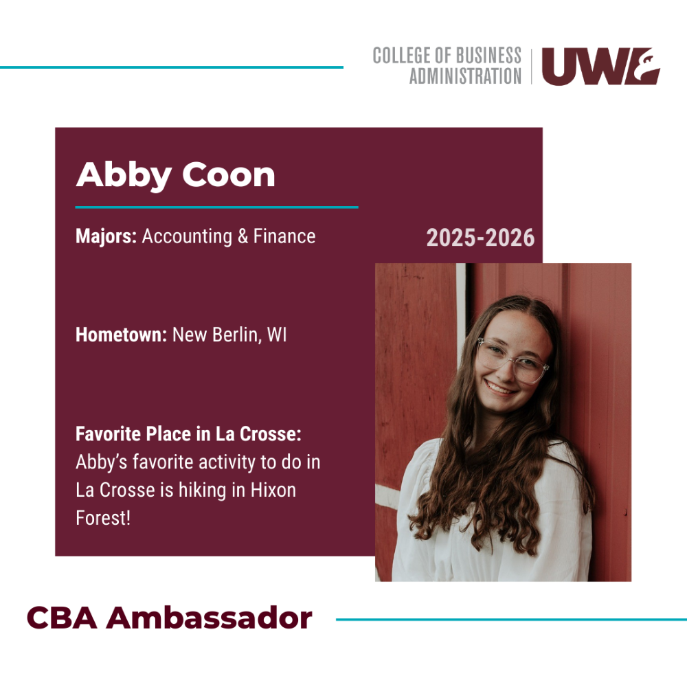 2025-2026 CBA Ambassador, Abby Coon.