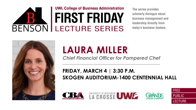 Flyer for Benson Guest Speaker Series - Laura Miller on March 4, 2022