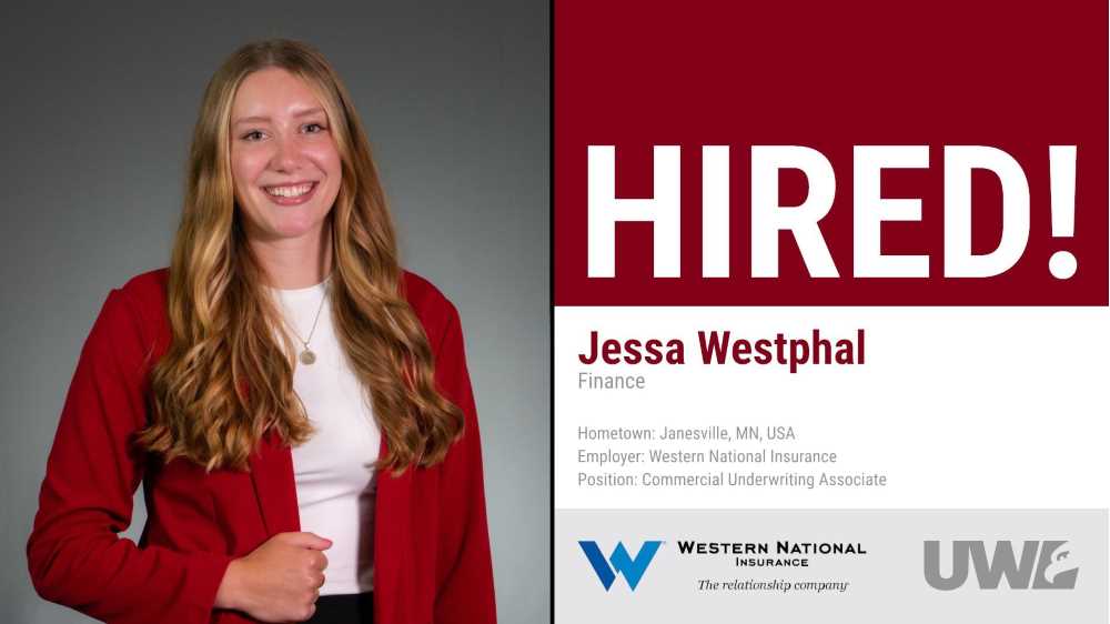 Jessa Westphal hired by Western National Insurance as a Commercial Underwriting Associate
