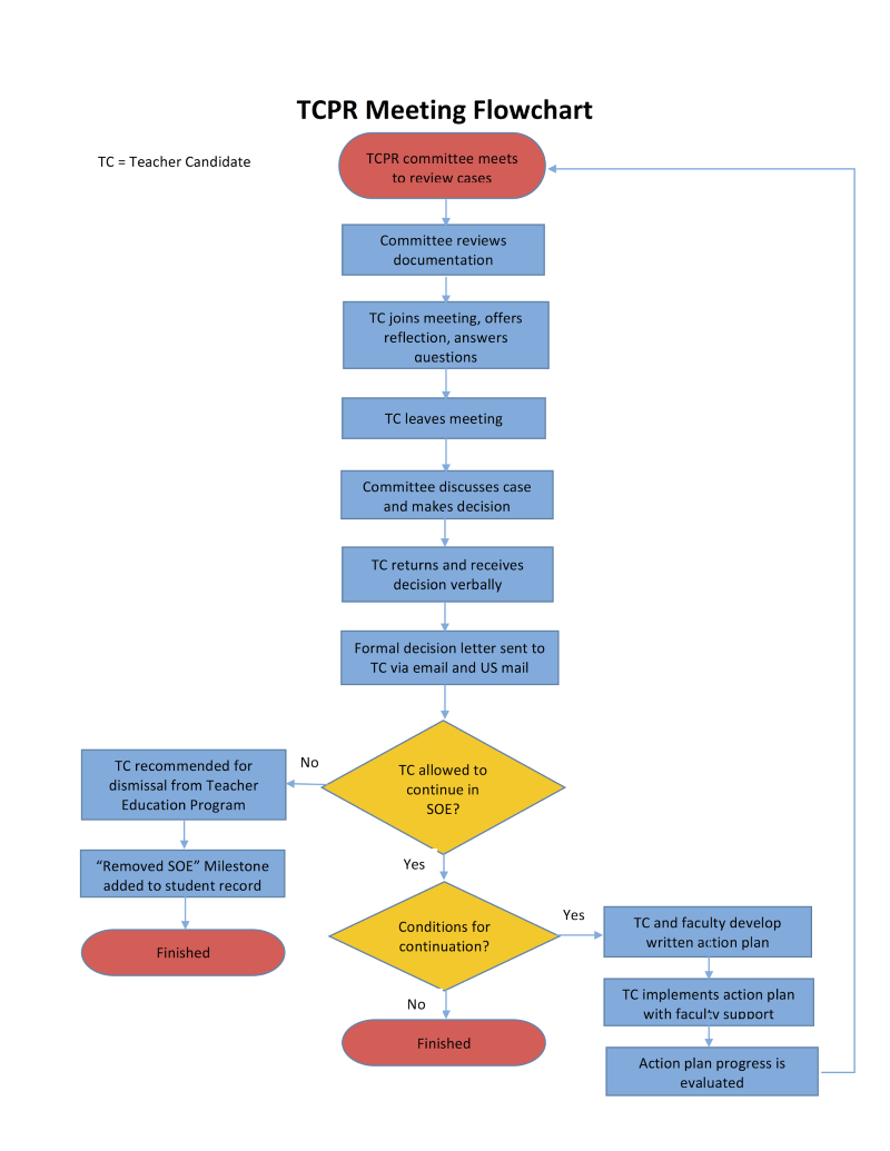 TCPR meeting flowchart