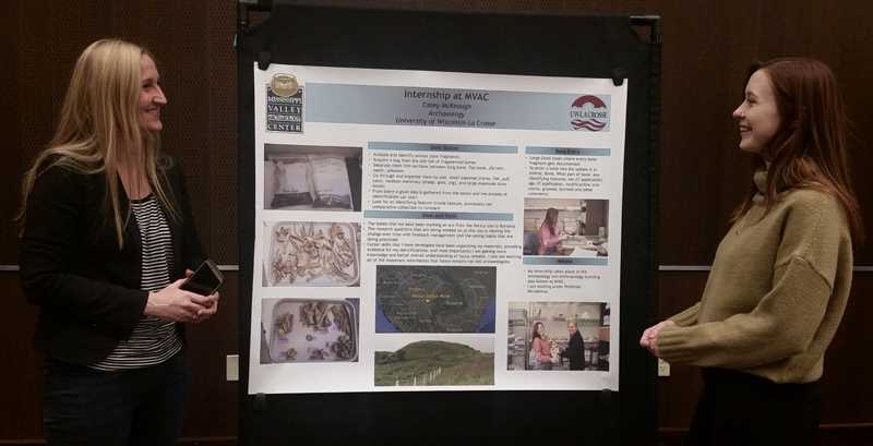 Casey McKough and Amy Nicodemus at the 2020 Internship Showcase