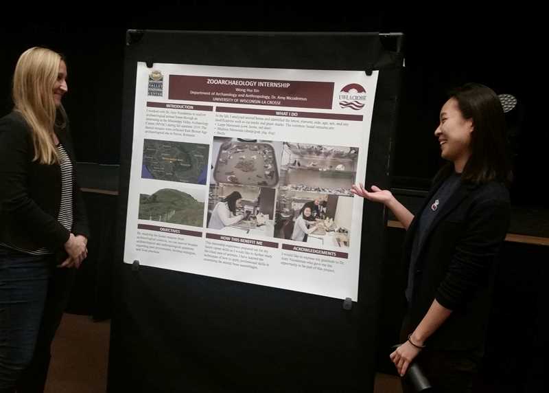 Hui Xin Wong and Amy Nicodemus at 2020 Internship Showcase