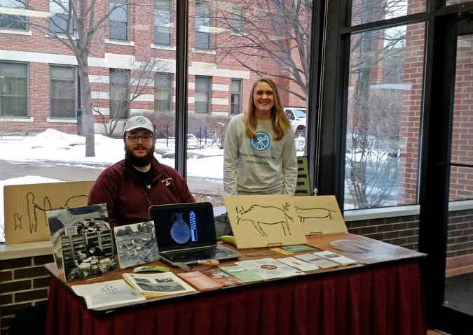 Archaeology club sharing information at Campus Close-up