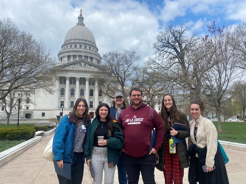 Students at capitol in Madison