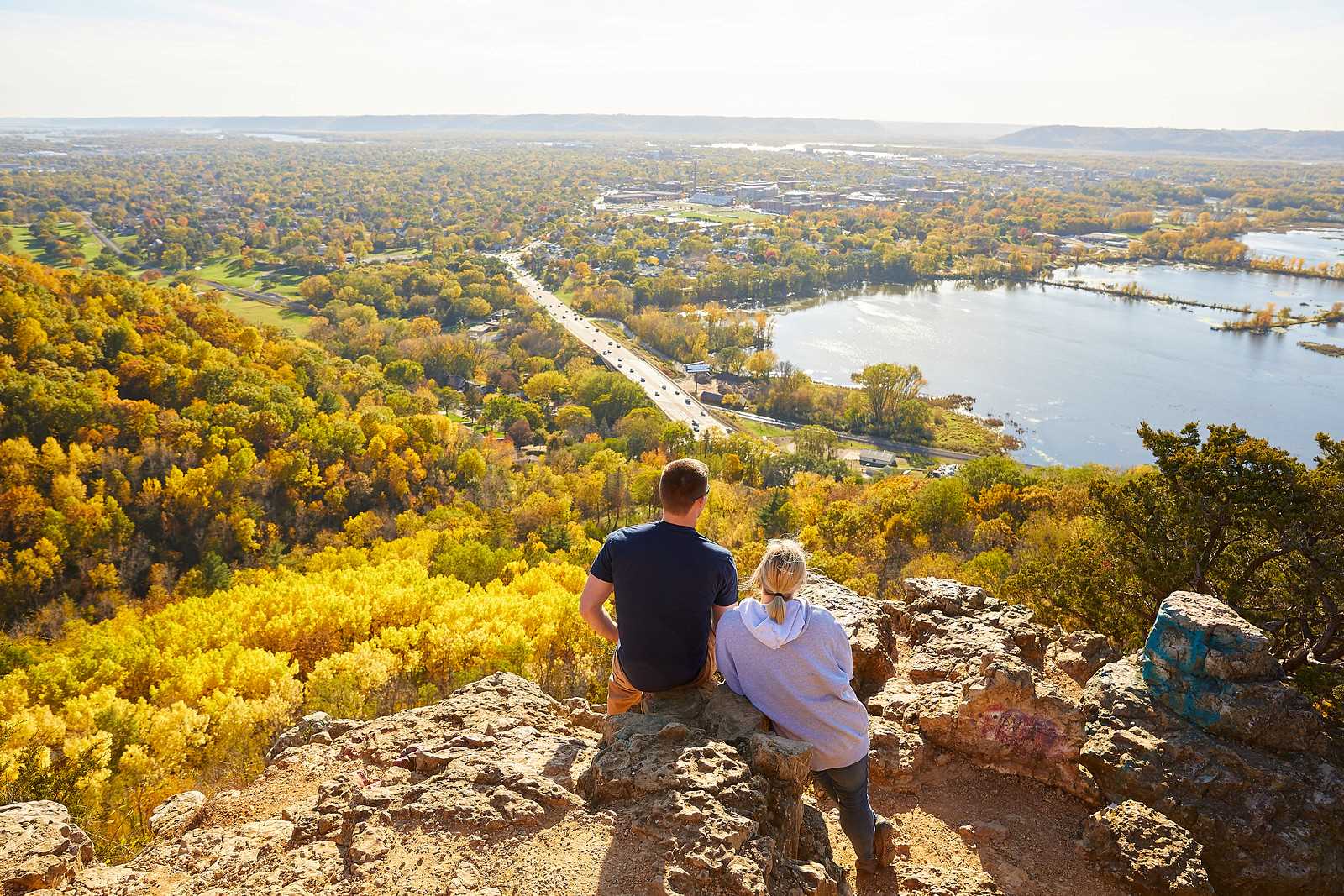 Students Hiking the Bluffs